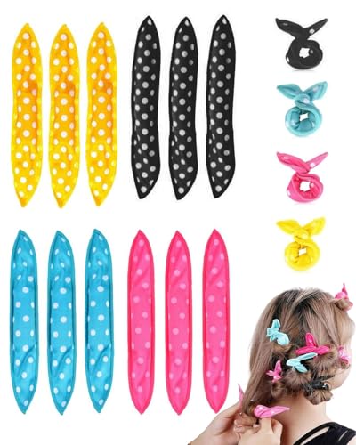 JUKOTA 12 stücke lockenwickler über nacht,Flexible Schaum Schwamm Lockenwickler, Keine Wärme Lockenwickler Magie Kissen Weiche rollen Haarpflege DIY Styling Werkzeuge Bequem zu schlafen von JUKOTA