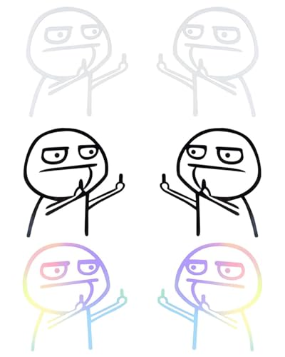 JUKOTA 3 Paare Mittelfinger Aufkleber Lustige Autoaufkleber Auto Stickers für Wand Fenster Laptop Auto Aufkleber Lustige Car Sticker Autoaufkleber Lustig Auto Sticker Lustig Aufkleber von JUKOTA