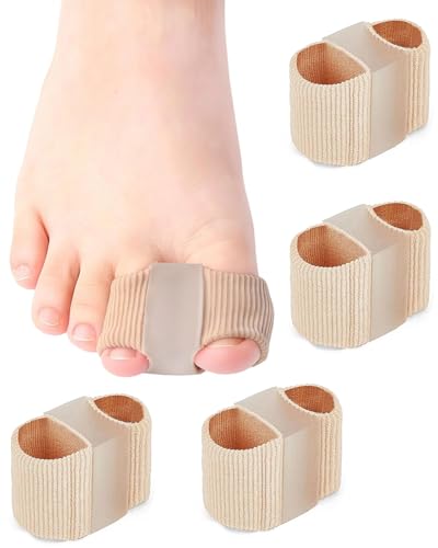 JUKOTA 4 Stück Zehenspreizer Hallux Valgus,Gel Zehentrenner mit 2 Schlaufen,Hallux Valgus Korrektor,Doppelloch-Zehenorthese für Ballenschmerzen und Überlappende Zehen Frauen Männer von JUKOTA