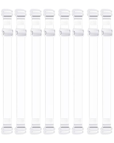JUKOTA 8-Stück BH TräGer Transparent Schultergurt,Damen BH mit Durchsichtigen TräGern,Abnehmbare Durchsichtige BH TräGer,BH Transparent BH-TräGer,BH Durchsichtige TräGer BH Träger Halter von JUKOTA