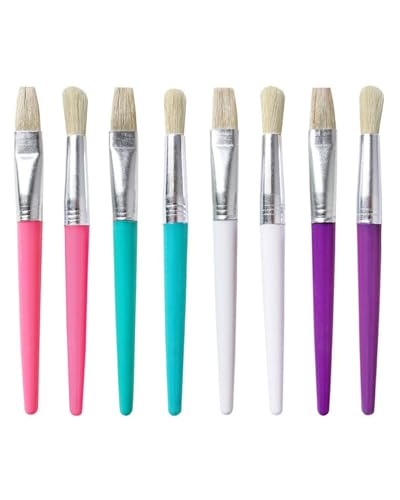 JUKOTA 8 Stück Pinsel für Kinder,Malpinsel für Kleinkinder,Große Dicke Pinsel,Flache und Runde Vorschulpinsel für Abwaschbare Farbe,Acrylfarbe,Kinder,Studenten,Anfänger JUKOTA 8 Stück Pinsel für Kinder,Malpinsel für Kleinkinder,Große Dicke Pinsel,Flache und Runde Vorschulpinsel für Abwaschbare Farbe,Acrylfarbe,Kinder,Studenten,Anfänger von JUKOTA