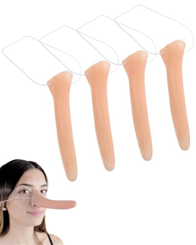 JUKOTA Hexen-Nase,3 pcs Halloweenkostüm kleidung Kostüm mit langer Nase lange Nasenstütze lange Kostüm lange Nase Requisiten Prothetik bilden,mit Gummizug,Make-Up,Kostüm,Karneval,Mottoparty von JUKOTA
