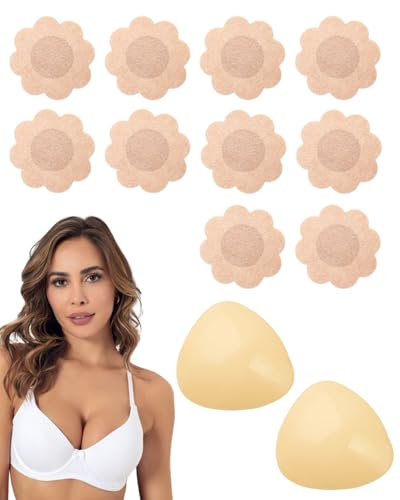 JUKOTA Push Up Pads,Klebe Push up Pads, Pushpads Doppelseitig Klebende Pushup Nippelcover, BH Pads Selbstklebende, 2In1 Pushpads Klebe BH, Wiederverwendbar & Waschbar Nippli Pads - B von JUKOTA