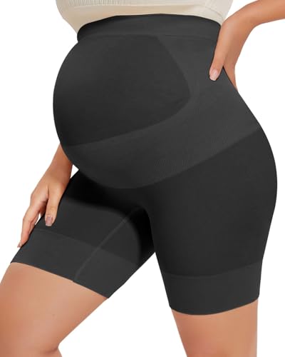 JUKOTA Umstandshose Kurz Unter Kleid Schwangerschaft Anti Chafing Shorts Überbauch Umstandsunterhosen - Schwarz/L JUKOTA Umstandshose Kurz Unter Kleid Schwangerschaft Anti Chafing Shorts Überbauch Umstandsunterhosen - Schwarz/L von JUKOTA