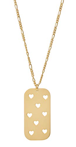 JUKSEREI Damen Halskette Heart Necklace Gold - Kette mit Anhänger Silber vergoldet - JUK-NCH372g von JUKSEREI