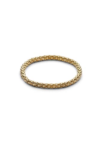 JUKSEREI Damen Ring Acorn Fingerring Gold - Flexibler Damenring Silber 925 24K vergoldet - Größe 51 JUK-RCH171g von JUKSEREI