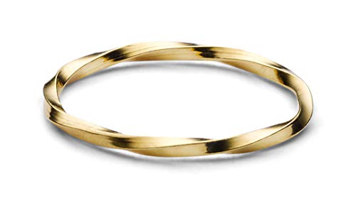 JUKSEREI Damen Ring Ember Gold - Dünner Damenring Silber 925 vergoldet - JUK-RCH404g-58 von JUKSEREI