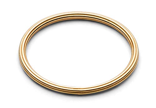 JUKSEREI Damen Ring Rille Gold - Dünner Damenring Silber 925 vergoldet - JUK-RCH265g-51 von JUKSEREI