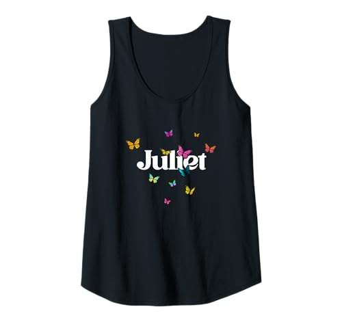 Damen Juliet - Schöner Mädchen Name mit bunten Schmetterlingen Tank Top Damen Juliet - Schöner Mädchen Name mit bunten Schmetterlingen Tank Top von JULIET Tochter Enkel Geburtstag Geschenkideen