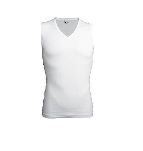 JULIPET JNC119 IRAI V-Weste tief aus elastischer Baumwolle, Weiß Large von JULIPET