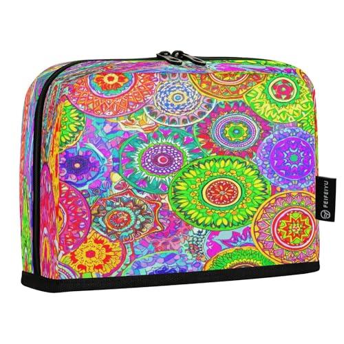 JUMBEAR Boho-Mandala-Federmäppchen, großes Fassungsvermögen, Stifteetui, Tasche, Schreibwaren, Schreibtisch-Organizer, Kosmetiktasche mit Reißverschluss, für Schule, Büro, Reisen JUMBEAR Boho-Mandala-Federmäppchen, großes Fassungsvermögen, Stifteetui, Tasche, Schreibwaren, Schreibtisch-Organizer, Kosmetiktasche mit Reißverschluss, für Schule, Büro, Reisen von JUMBEAR