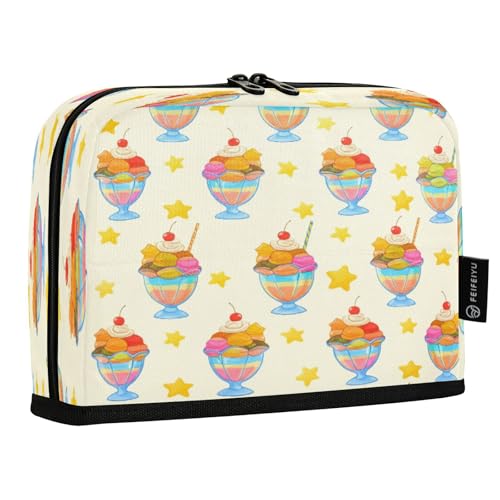 JUMBEAR Buntes Federmäppchen mit Eiscreme-Motiv, großes Fassungsvermögen, Stifteetui, Schreibwaren, Schreibtisch-Organizer, Kosmetiktasche mit Reißverschluss für Schule, Büro, Reisen JUMBEAR Buntes Federmäppchen mit Eiscreme-Motiv, großes Fassungsvermögen, Stifteetui, Schreibwaren, Schreibtisch-Organizer, Kosmetiktasche mit Reißverschluss für Schule, Büro, Reisen von JUMBEAR
