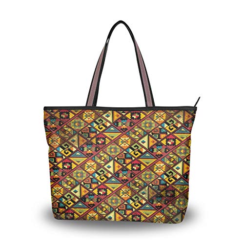 JUMBEAR Canvas Tote Bag Damen Handtasche abstraktes Muster Damen Einkaufstasche Schultertasche L, a, Medium von JUMBEAR