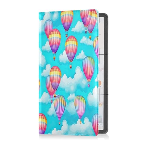 JUMBEAR Farbiger Heißluftballon-Halter für Kfz-Registrierung und Versicherung, Handschuhfach, Organizer, Leder, Auto-Dokumentenhalter für Führerschein, Ausweis von JUMBEAR