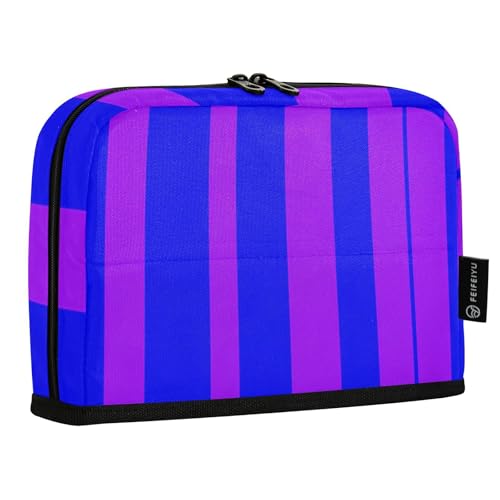 JUMBEAR Federmäppchen, gestreift, großes Fassungsvermögen, Stifteetui, Schreibwaren, Schreibtisch-Organizer, Kosmetiktasche mit Reißverschluss, für Schule, Büro, Reisen von JUMBEAR
