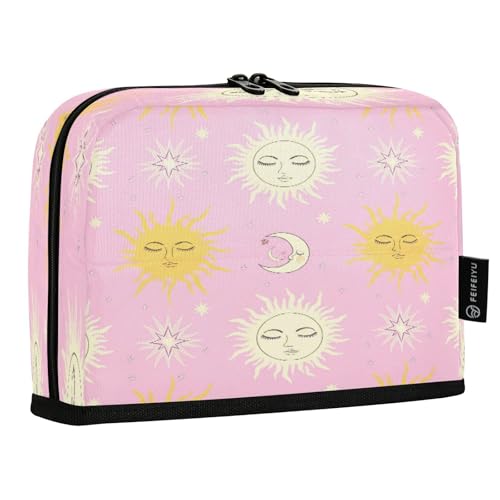 JUMBEAR Federmäppchen Sonne und Mond mit geschlossenen Augen, großes Fassungsvermögen, Stifteetui, Tasche, Halter, Schreibwaren, Schreibtisch-Organizer, Kosmetiktasche mit Reißverschluss für Schule JUMBEAR Federmäppchen Sonne und Mond mit geschlossenen Augen, großes Fassungsvermögen, Stifteetui, Tasche, Halter, Schreibwaren, Schreibtisch-Organizer, Kosmetiktasche mit Reißverschluss für Schule von JUMBEAR