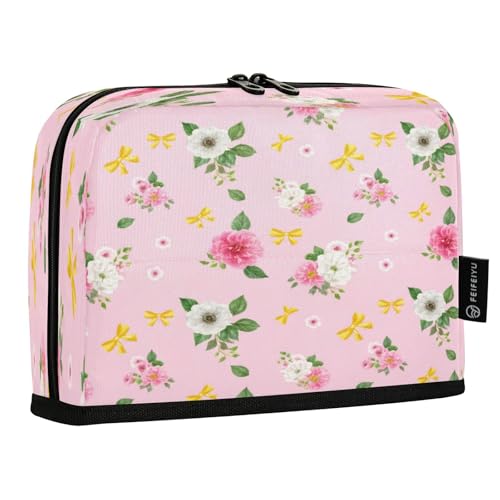 JUMBEAR Federmäppchen im Aquarell-Stil, Rosen, großes Fassungsvermögen, Stifteetui, Tasche, Halter, Schreibwaren, Schreibtisch-Organizer, Kosmetiktasche mit Reißverschluss für Schule, Büro, Reisen von JUMBEAR