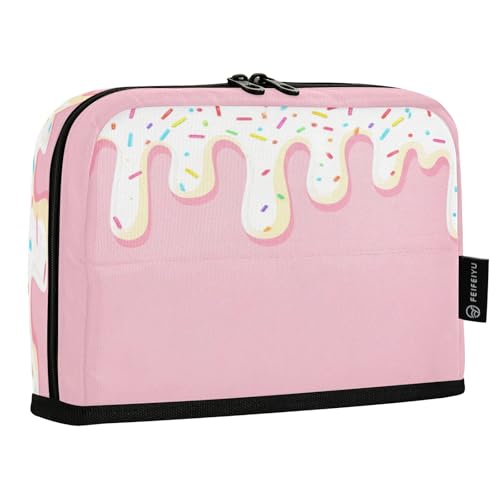 JUMBEAR Federmäppchen mit Eiscreme-Design, großes Fassungsvermögen, Stifteetui, Schreibwaren, Schreibtisch-Organizer, Kosmetiktasche mit Reißverschluss, für Schule, Büro, Reisen von JUMBEAR