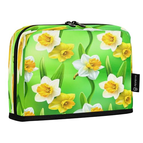 JUMBEAR Federmäppchen mit Narzissen-Blume, großes Fassungsvermögen, Stifteetui, Schreibwaren, Schreibtisch-Organizer, Kosmetiktasche mit Reißverschluss, für Schule, Büro, Reisen JUMBEAR Federmäppchen mit Narzissen-Blume, großes Fassungsvermögen, Stifteetui, Schreibwaren, Schreibtisch-Organizer, Kosmetiktasche mit Reißverschluss, für Schule, Büro, Reisen von JUMBEAR