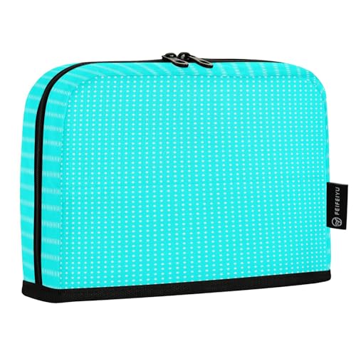 JUMBEAR Federmäppchen mit Reißverschluss, großes Fassungsvermögen, Schreibwaren, Schreibtisch-Organizer, Kosmetiktasche mit Reißverschluss, für Schule, Büro, Reisen, Weiß / Blau von JUMBEAR