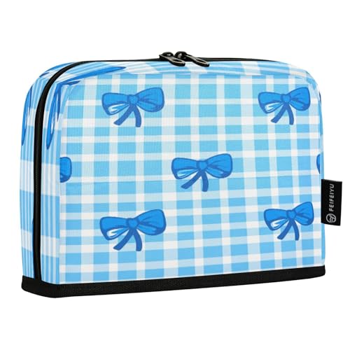 JUMBEAR Federmäppchen mit Schleife, großes Fassungsvermögen, Stifteetui, Tasche, Schreibwaren, Schreibtisch-Organizer, Kosmetiktasche mit Reißverschluss, für Schule, Büro, Reisen von JUMBEAR