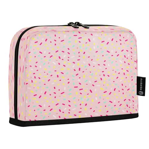 JUMBEAR Federmäppchen mit buntem Bonbon-Motiv, großes Fassungsvermögen, Schreibwaren, Schreibtisch-Organizer, Kosmetiktasche mit Reißverschluss, für Schule, Büro, Reisen von JUMBEAR