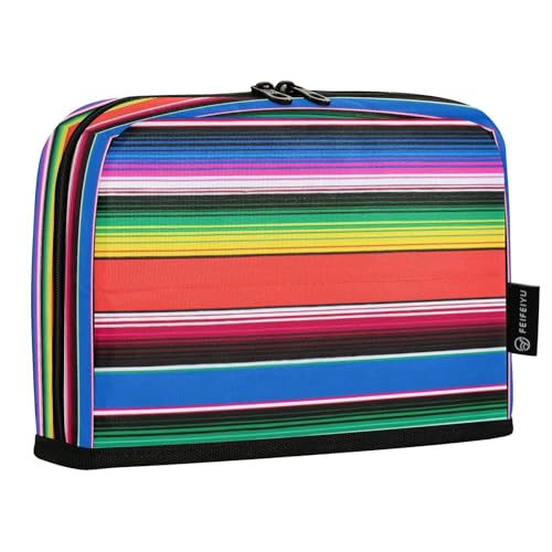JUMBEAR Federmäppchen mit mexikanischem Serape-Muster, großes Fassungsvermögen, Stifteetui, Tasche, Schreibwaren, Schreibtisch-Organizer, Kosmetiktasche mit Reißverschluss, für Schule, Büro, Reisen von JUMBEAR