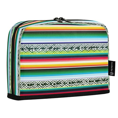 JUMBEAR Federmäppchen mit mexikanischem Serape-Muster, großes Fassungsvermögen, Stifteetui, Tasche, Schreibwaren, Schreibtisch-Organizer, Kosmetiktasche mit Reißverschluss, für Schule, Büro, Reisen von JUMBEAR