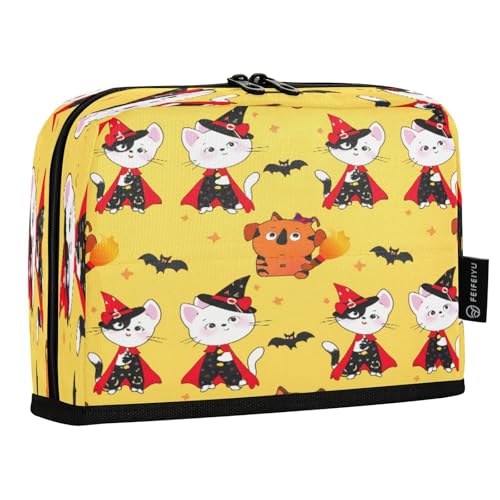 JUMBEAR Federmäppchen mit niedlichem Katzenmotiv, großes Fassungsvermögen, Stifteetui, Schreibwaren, Schreibtisch-Organizer, Kosmetiktasche mit Reißverschluss für Schule, Büro, Reisen JUMBEAR Federmäppchen mit niedlichem Katzenmotiv, großes Fassungsvermögen, Stifteetui, Schreibwaren, Schreibtisch-Organizer, Kosmetiktasche mit Reißverschluss für Schule, Büro, Reisen von JUMBEAR
