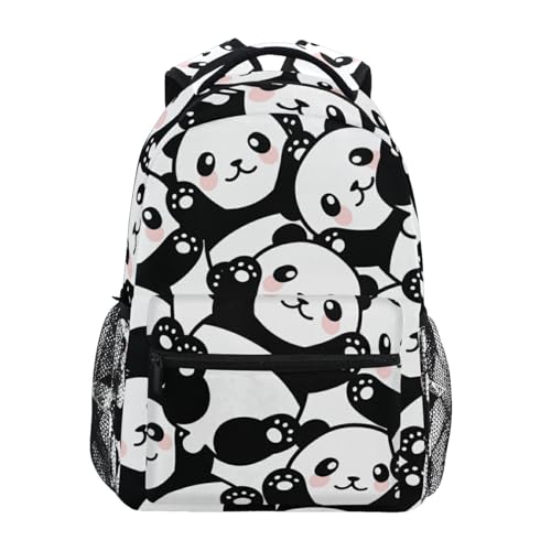 JUMBEAR Panda-Reiserucksack, Laptop, Mittelschule, Studenten, Segeltuch, Kinder-Büchertasche, leicht, modisch, Business, wasserdicht, Schultertasche, Tagesrucksack für Damen, Herren, Jungen, Mädchen, von JUMBEAR