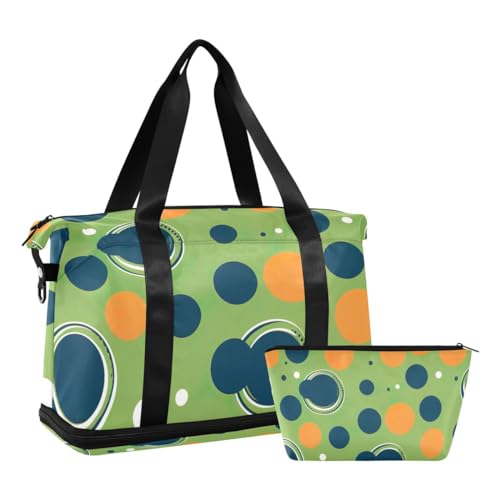 JUMBEAR Sporttasche mit Nasstasche, Reisetasche für Damen und Herren, große Kapazität, mit Schultergurt, für Fitnessstudio, Reisen, Schwimmen, a, 48×22×39.5cm von JUMBEAR