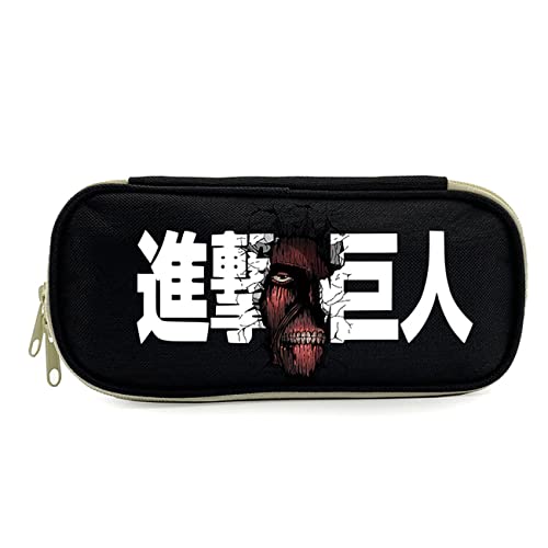 Attack On Ti-tan Große Kapazität Mäppchen, Reißverschluss Tasche Federmäppchen, Büro Stifthalter Organizer Schreibwarentasche mit Fächern für Mädchen Jungen -22 * 5 * 10cm||Multicolor 1 von JUMBOZ