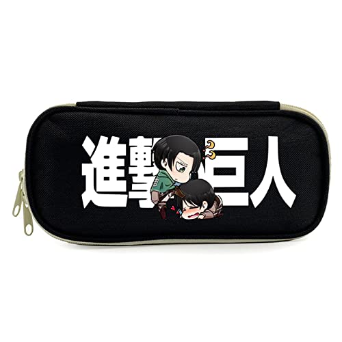 Attack On Ti-tan Große Kapazität Mäppchen, Reißverschluss Tasche Federmäppchen, Büro Stifthalter Organizer Schreibwarentasche mit Fächern für Mädchen Jungen -22 * 5 * 10cm||Multicolor 2 von JUMBOZ