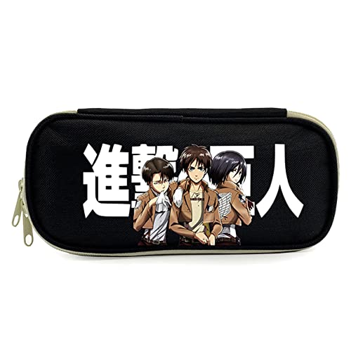 Attack On Ti-tan Große Kapazität Mäppchen, Reißverschluss Tasche Federmäppchen, Büro Stifthalter Organizer Schreibwarentasche mit Fächern für Mädchen Jungen -22 * 5 * 10cm||Multicolor 6 von JUMBOZ