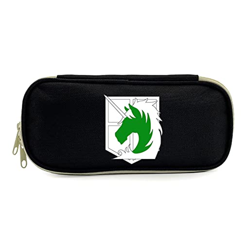 Attack On Ti-tan Große Kapazität Mäppchen, Reißverschluss Tasche Federmäppchen, Büro Stifthalter Organizer Schreibwarentasche mit Fächern für Mädchen Jungen -22 * 5 * 10cm||Multicolor 9 von JUMBOZ