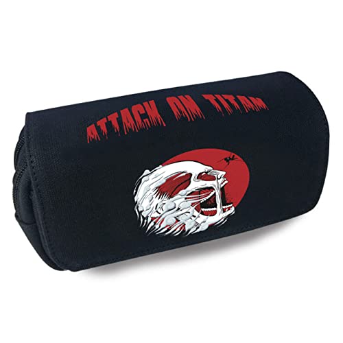 JUMBOZ Attack On Ti-tan Junge Mädchen Federmappe, Pencil Bag Doppelte Schichten, für Die Schule Home Office Supplies -20x10x7.5cm||Multicolor 13 von JUMBOZ