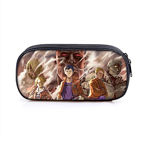 JUMBOZ Attack On Ti-tan Pencil Case, Mäppchen Reißverschluss Tasche, tragbare Büro Aufbewahrungstasche und Kosmetiktasche -21 * 10 * 5cm||Multicolor 18 von JUMBOZ