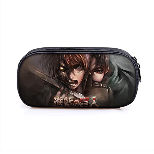 JUMBOZ Attack On Ti-tan Pencil Case, Mäppchen Reißverschluss Tasche, tragbare Büro Aufbewahrungstasche und Kosmetiktasche -21 * 10 * 5cm||Multicolor 20 von JUMBOZ