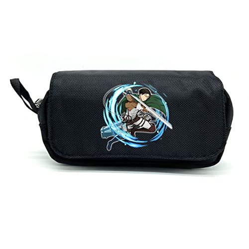 JUMBOZ Attack On Ti-tan Stiftetasche, Pencil Bag Doppelte Schichten, Schreibwaren Tasche für Studenten und Bürobedarf -22 * 7 * 10cm||Multicolor 10 von JUMBOZ