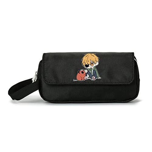 JUMBOZ Chains-aw Man Anime Federmäppchen mit 2 Fächer, Karikatur Mäppchen, Kinder Schreibwarentasche für Die Schule Home Office Supplies -20.5x5.5x9.5cm||Multicolor 10 von JUMBOZ