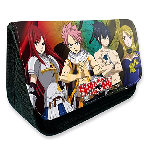 JUMBOZ FAI-ry TA-il Anime Federmäppchen, Schule Bleistifte Organizer, Große Farbe Federmäppchen Geeignet für Teen Geschenk -21 * 14 * 7.5cm||Multicolor 1 von JUMBOZ