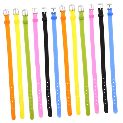 JUMPLAWN 12Stücke Teiliges Silikonarmband für DIY Verstellbare Armbänder Neon und Elastisch und Langlebig für Kreative von JUMPLAWN