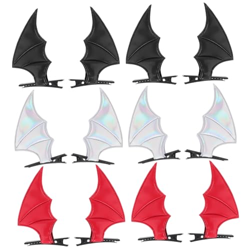 JUMPLAWN 12stücke Teiliges Pu-leder Fledermaus-haarspangen Für Damen Teufelsflügel-haarschmuck Ästhetische Accessoires Für Partys Festivals Und Täglichen Gebrauch Haarschonend Und von JUMPLAWN