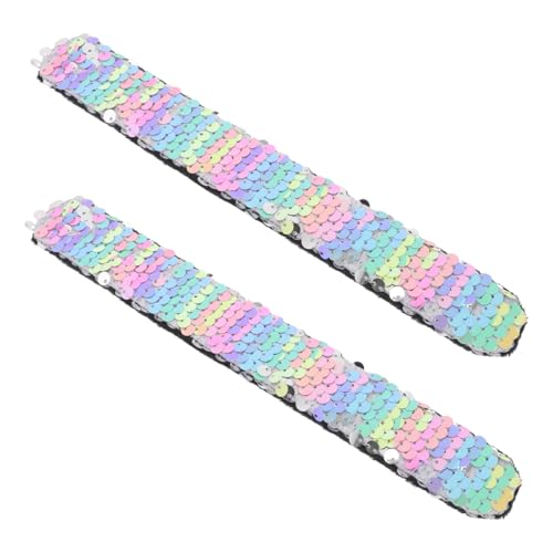 JUMPLAWN 2 Stück Regenbogen Schnapparmbänder für Glitzernde Armbänder für Jungen Partydekoration und Mitgebsel für Shower und Kindergeburtstage von JUMPLAWN