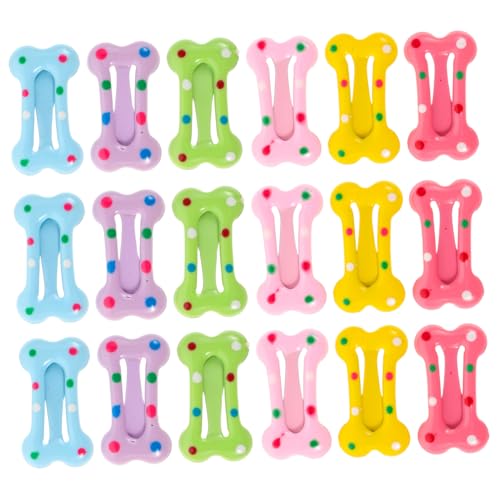JUMPLAWN 40 Stück Teiliges Bunte Mini Haarspangen für Kleinkinder Kawaii Knochenform mit Punktmuster Süße Haarklammern für Feines Babyhaar und Modische Kinderhaar Accessoires von JUMPLAWN