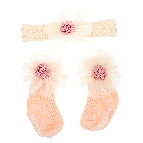 JUMPLAWN Entzückendes Stirnband Satz mit Socken für Neugeborene Hautfreundliches Atmungsaktives Stoff Haarband und Kindersocken zur Babydusche JUMPLAWN Entzückendes Stirnband Satz mit Socken für Neugeborene Hautfreundliches Atmungsaktives Stoff Haarband und Kindersocken zur Babydusche von JUMPLAWN