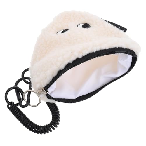 JUMPLAWN Plüsch-münzgeldbörse Mit Reißverschluss Süße Cartoon-geldbörse Kleine Aufbewahrungstasche Für Damen Flauschiger Münzhalter Zum Aufhängen An Tasche Oder Rucksack Für von JUMPLAWN