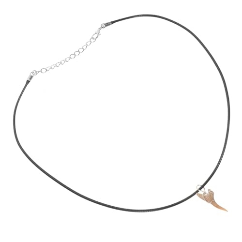JUMPLAWN Haifischzahn Halskette aus Natürlichem für Damen und Herren Einzigartiger Charm Anhänger Stilvolles Unisex Design Perfektes für Freunde und Familie von JUMPLAWN