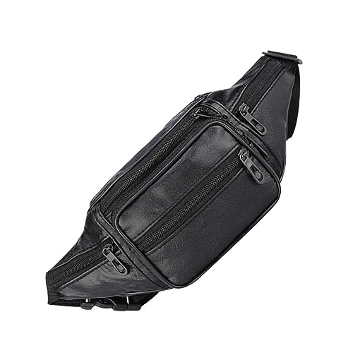 JUMPLAWN Herren Bauchtasche aus Rindsleder Große Kapazität Multifunktionale Gürteltasche für Sport Radfahren Joggen Reisen Alltag von JUMPLAWN