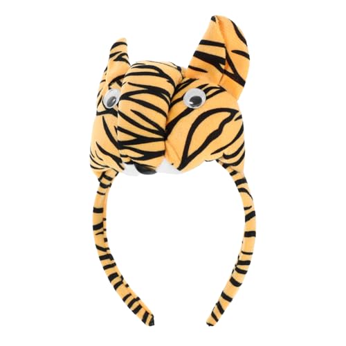 JUMPLAWN Kuscheliges Tiger Haarreif für Tierohren Kopfbedeckung für Bequem für Geburtstagsfeiern Fotoshootings und Cosplay Veranstaltungen von JUMPLAWN